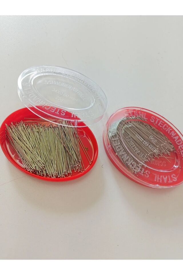 Nuksoc Stahl Steckhadeln Toplu İğne 25 gr. İne Uçlu Net 25 Gr. (brüt 34 gr)