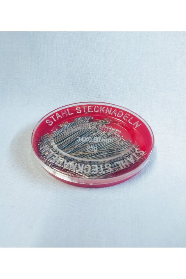 Nuksoc Stahl Steckhadeln Toplu İğne 25 gr. İne Uçlu Net 25 Gr. (brüt 34 gr)