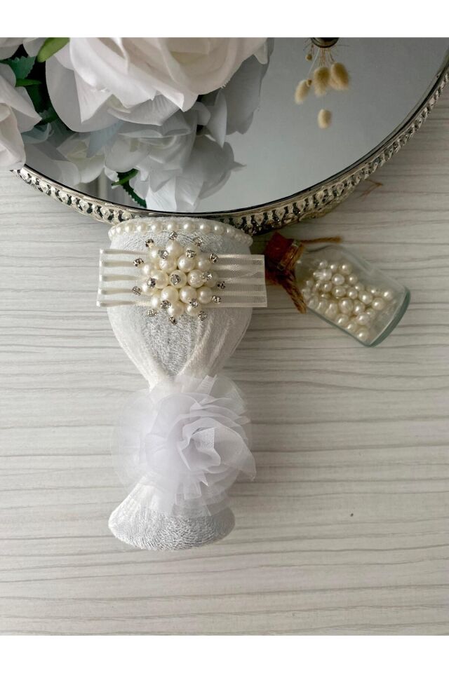 nuksoc Beyaz Nikah Düğün İçin Kurdele Süslemeli İğnelik Kına Gecesi İğne Sünnet Gelin Damat Söz Nişan