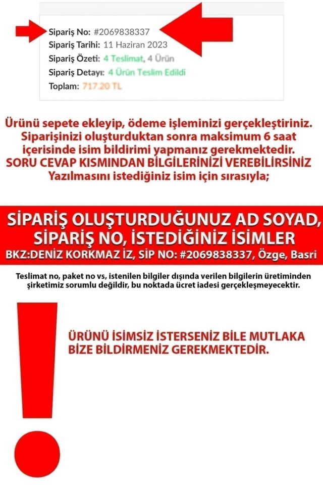 Isme Özel Yüzük Kurdelesi Incili