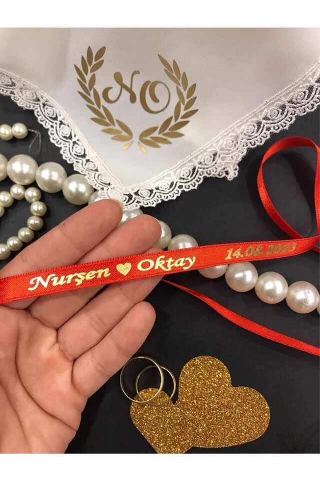 Koçak Etiket Söz & Nişan Yüzük Kurdelesi -incisiz- (K01T)