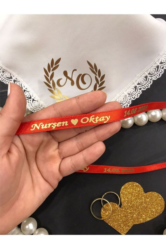 Koçak Etiket Söz & Nişan Yüzük Kurdelesi -incisiz- (K01T)
